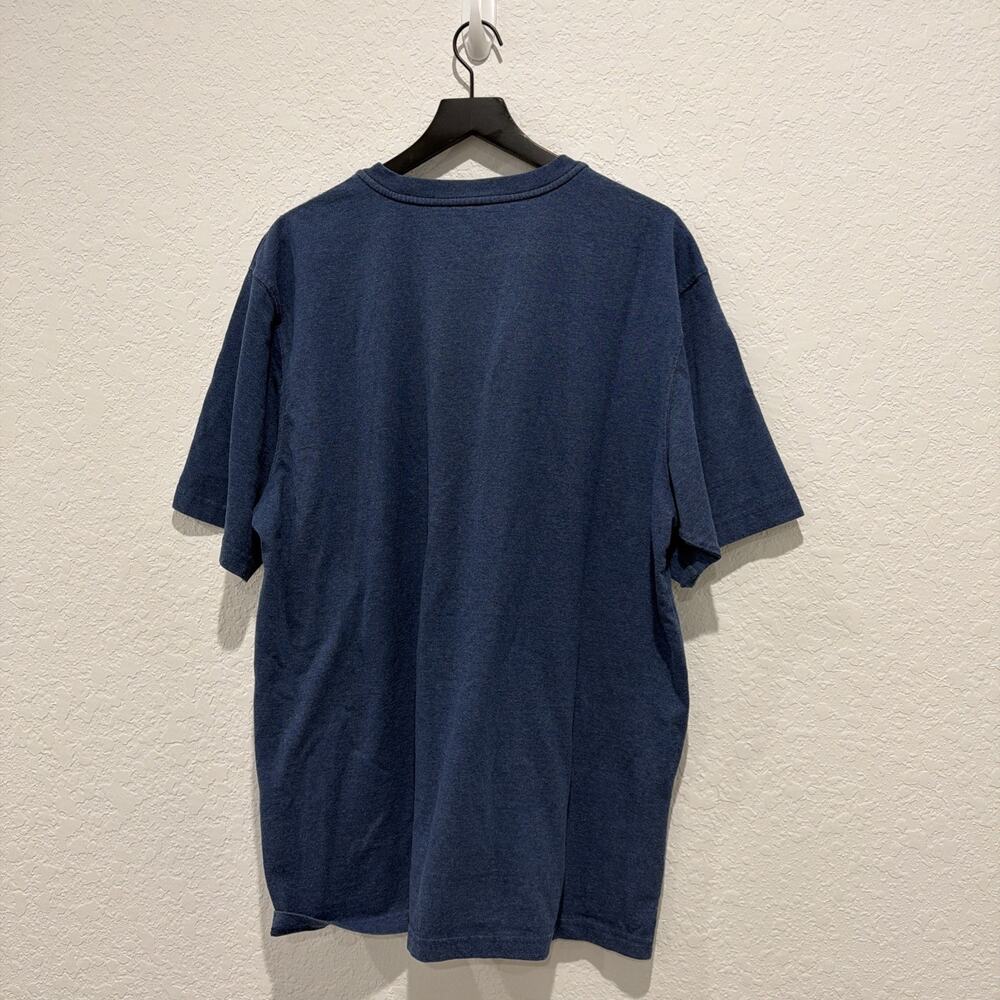 Carhartt Blue Button T-shirt Cotton Blend Size Xl - Picture 5 of 5